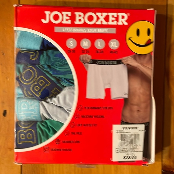 Joe Boxer Briefs 4 poly performance stretch briefs small 28 to 30” waist - Picture 6 of 6